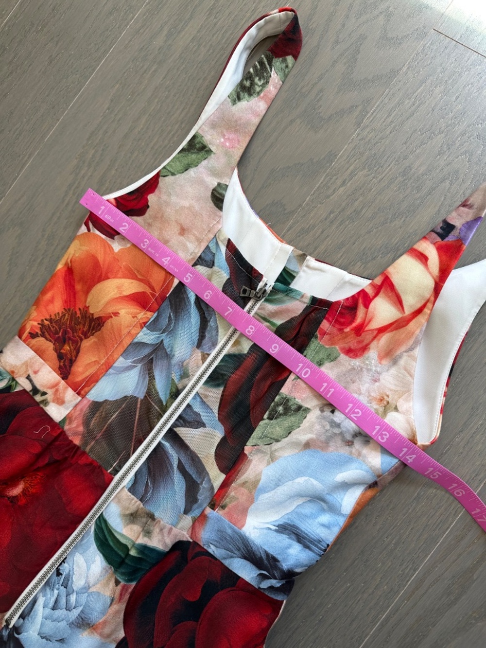 Alice + Olivia Diana Gown Maxi Dress Storm Floral Large Drop Waist - Size 2 XS - Picture 7 of 11
